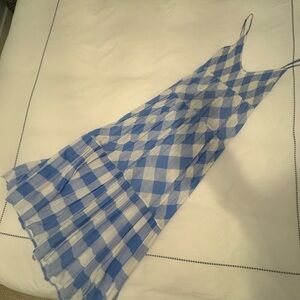 Blue and White Checkered Dress